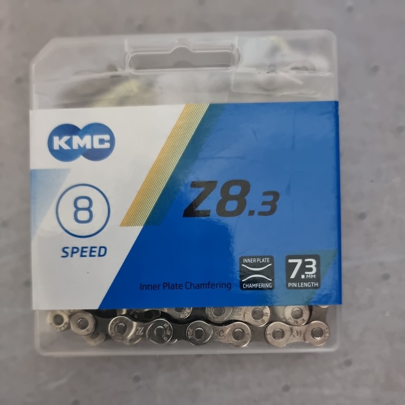 KMC Z8.3 MTB Cycle Chain 6 7 8 Speed Tool Free Connector 114 Links - Silver