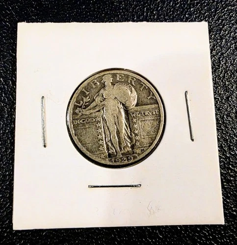 1929 Standing Liberty Silver Quarter 25c Coin