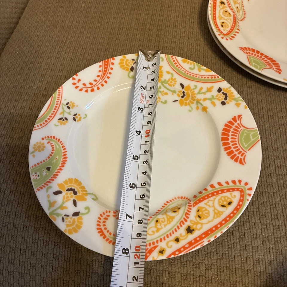 4 pratos de salada Rachael Ray Paisley K014 - Imagem 4 de 4