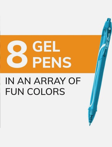 BIC Gelocity schnelltrocknendes Ozean-Themengel 8 Stück (1er Pack), verschiedene Farben - Bild 4 von 9