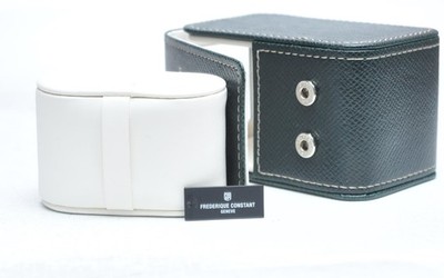 Frederique Constant Green Single Watch Travel Box Case Green Leather Instruction