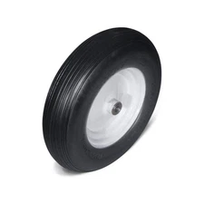 US 16 In. Flat Free Replacement Wheel With Universal Bearing Kit (Ribbed)