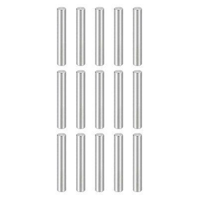 15pcs Dowel Pins M6(6mm) x 40mm Stainless Steel Shelf Support Peg Pin Rod