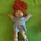 Vintage Cabbage Patch Kids Doll 1984 Red Yarn Hair Green Eyes 16" Long