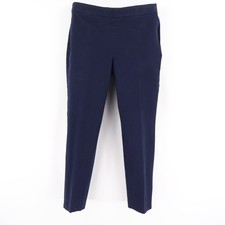 Talbots Chino Pants Womens Size 6 Blue Cotton Blend Zip Closure Mid Rise