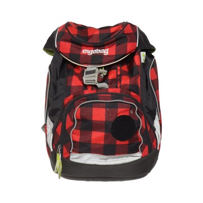Ergobag, Rucksack, Unisex (Kinder), Polyamid/Polyester, Rot/Schwarz, Karo #ZFs