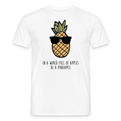 Ananas Apfel Lustiger Spruch Aloha Männer T-Shirt