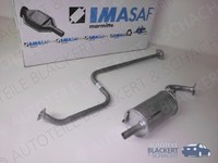 Imasaf Auspuff Set Mittelrohr+Endtopf für Micra (K11) 1.0 I 16V 1992-2000