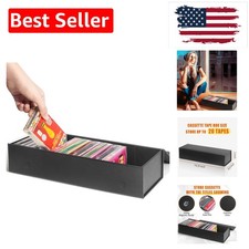 Cassette Tape Storage Box, Cassette Tape Holder 14.25 x 4.5 x 3 Inch, Store U...