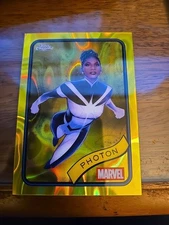 2025 Topps Chrome Marvel #24 Photon Yellow Lava Refractor Parallel