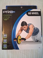 Pro Strength Ab Wheel Black/Yellow Lightweight Portable Core Strength Balance