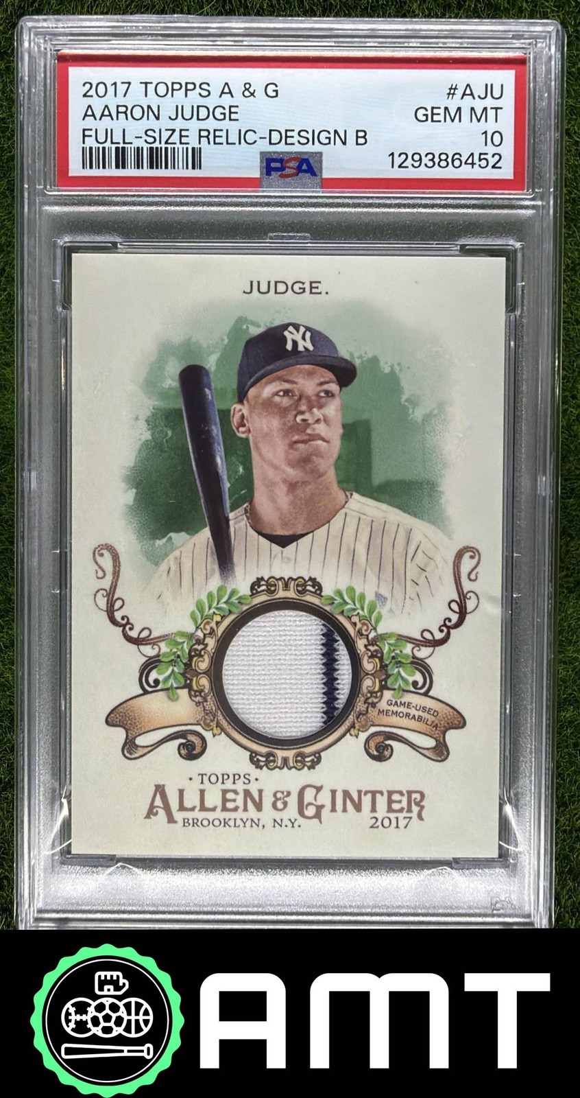 Aaron Judge Jersey PSA 10 2017 Topps Allen & Ginter Full Size Design B 6452