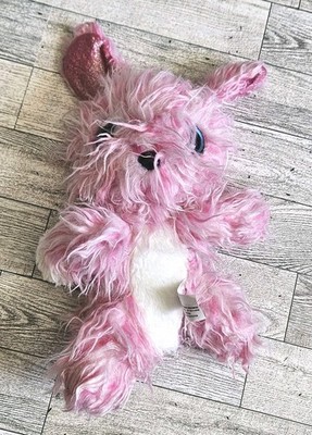 Scruff-a-Luvs Shaggy Plush Pink White Dog Cat Stuffed Animal 