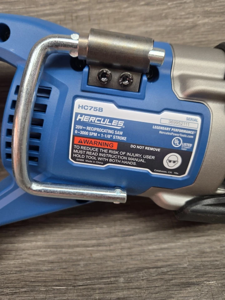 Hercules HC75B 20V Reciprocating Saw Tool Only - Image 4 of 4