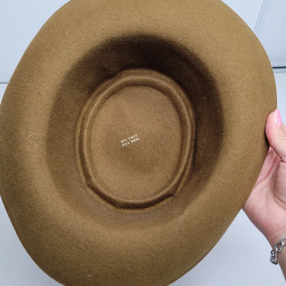 Винтажная шерстяная церковная шляпа 1950-х годов с коричневым розовым цветком ягодами для чаепития стильный котелок - Изображение 2 из 4