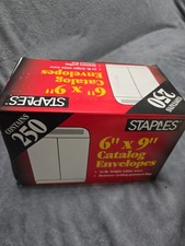 250 count box of Staples 6" x 9" Catalog Envelopes