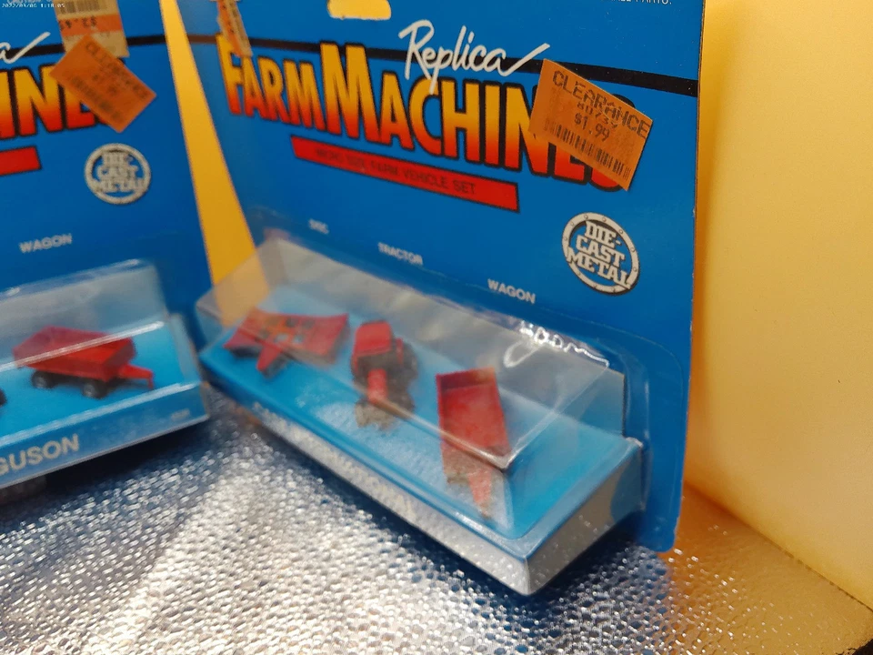 Ertl Fram Machines 1990 lote 3 estuche nuevo Intl Massey Ferguson Deutz Allis fundido a presión Foto 2 de 4