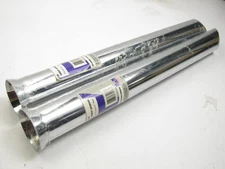 (2) Vintage Big A 6-09 Exhaust Tip 2 FOOT Extensions, For Up To 2-1/2" Pipe