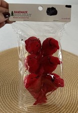 Handmade Holiday Set of 6 Clip-On Red Cardinal Ornaments New in Bag 2019