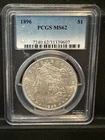 1896 Morgan Silver Dollar PCGS MS62 NICE!