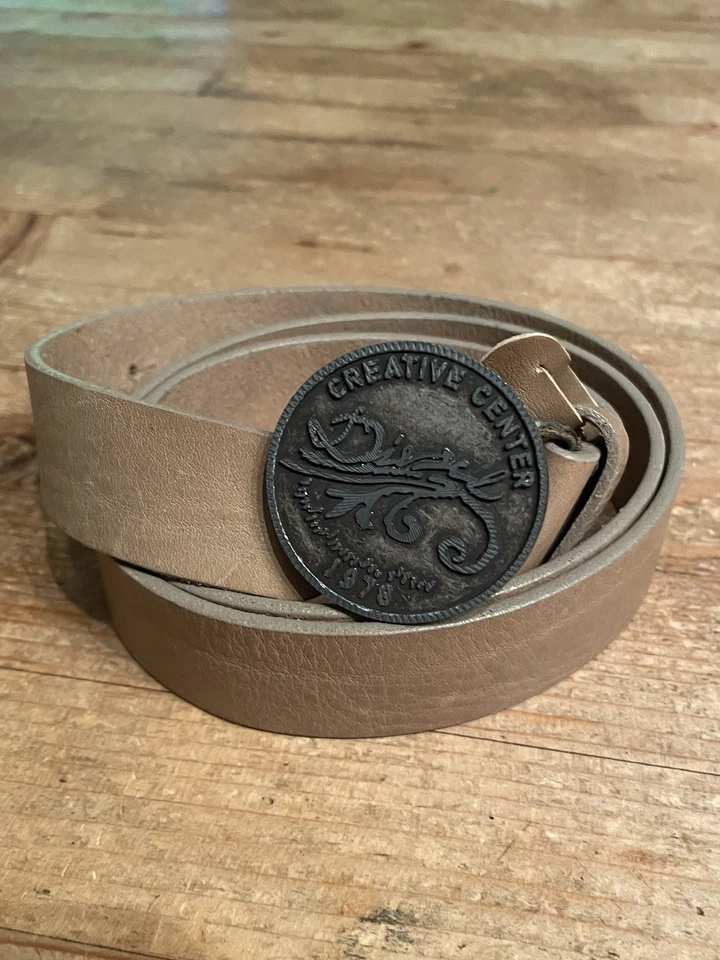 NEU Diesel 100% Leder Gürtel mod. supres OOCBSQ Beige Gr. 90 Made In Italy NP90€ - Bild 4 von 4