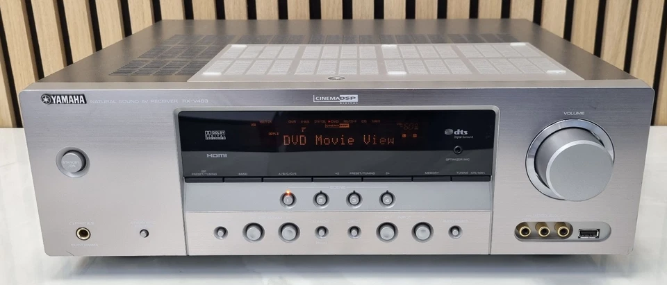 Yamaha RX-V463 5.1 AV Receiver Heimkino Verstärker HDMI Dolby Digital DTS Silber - Bild 1 von 3