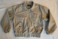Vtg Swingster Pennzoil Jacket Mens Large 90s Tan Zip USA