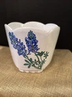Frankoma 4” Flower Pot Featuring Texas  Bluebonnets.