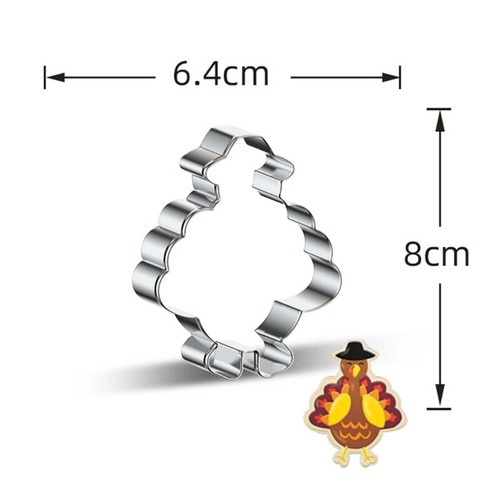 16pcs Thanksgiving Series Cookie Cutter Set Stainless Steel Biscuit Mold Fondant - Picture 3 of 8