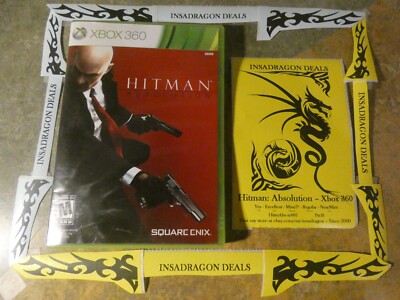 Hitman: Absolution (Microsoft Xbox 360, 2012) Near Mint & Complete Cib - Tested