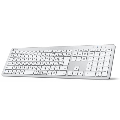 iClever Bluetooth Wireless Keyboard, Japanese Layout, Full Size, Multi-Pairing,