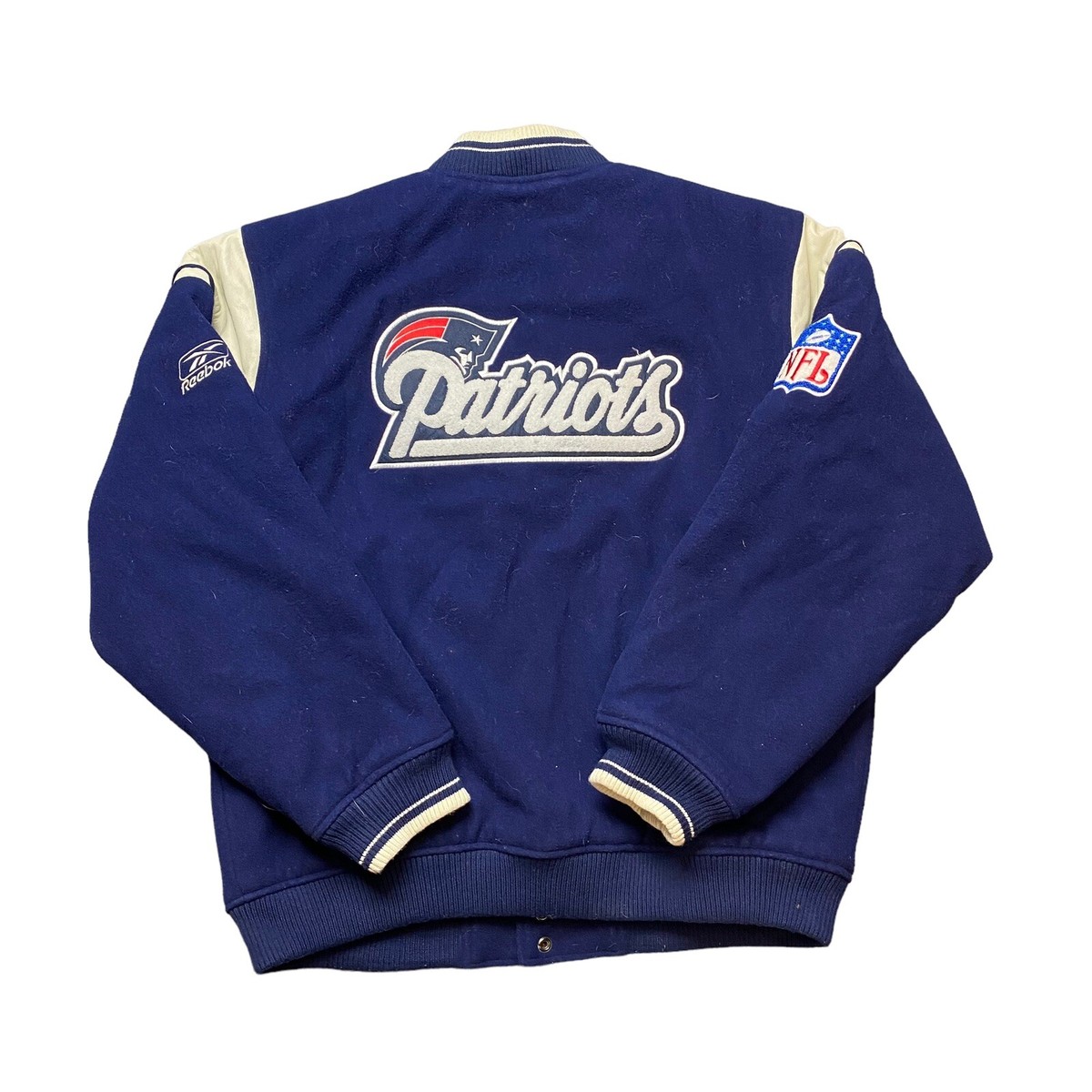 Vintage ENGLAND PATRIOTS NFL On Field 90s Jacket Letterman VARSITY 