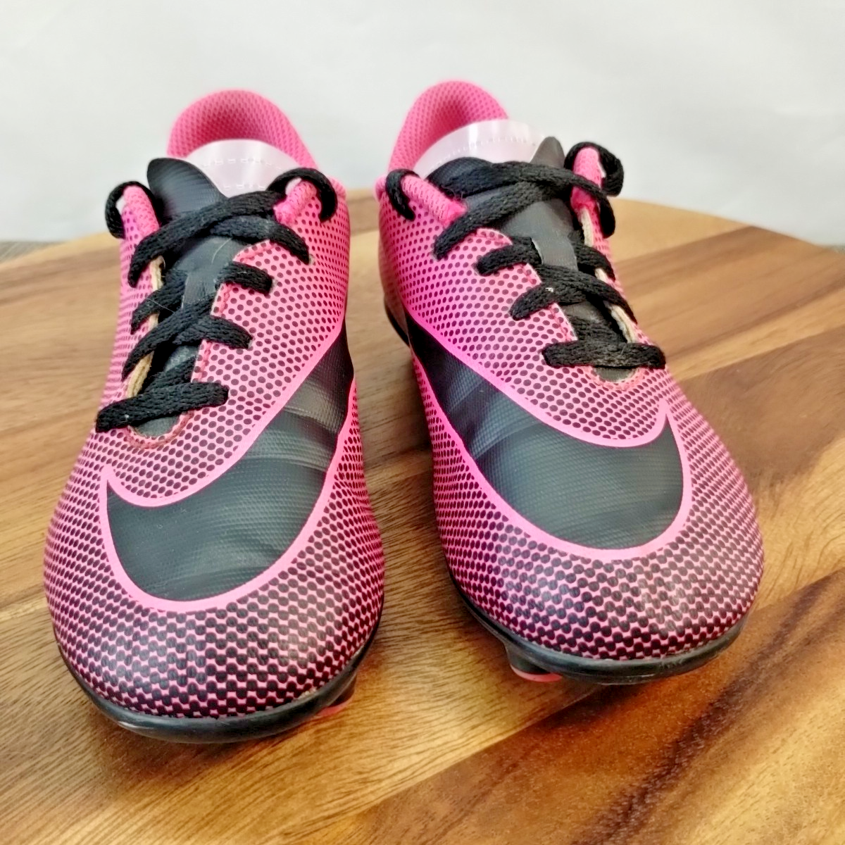 Kids Nike Bravata II Pink Black Soccer Cleats 844442-600