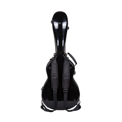 Crossrock Fiberglass Case fits 12-Fret 000/OM Acoustic Guitars, TSA Lock-Black - Picture 7 of 7