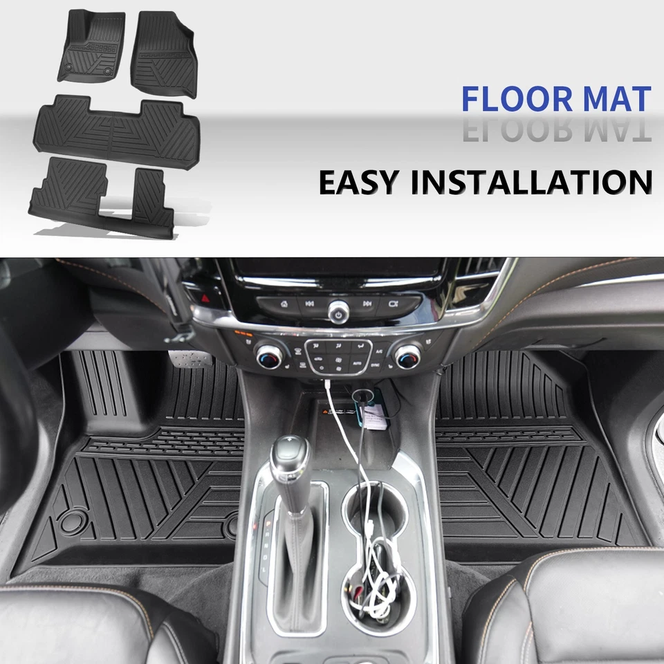 For 2018-2024 Chevy Traverse Floor Mats Backrest Mat Cargo Trunk Liners - Image 4 of 4