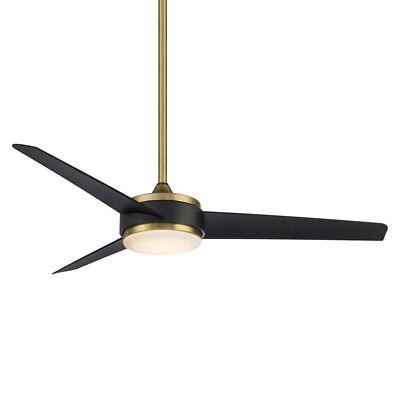 WAC Lighting 54 in. 3000K Integrated LED Indoor/Outdoor Ceiling Fan F-054L-SB/MB