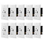 5.8A Dual USB Type-C Wall Outlet Charger TR Duplex Receptacle for Phone 10 Packs