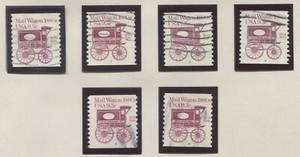 Scott 1903 - 9.3c Mail Wagon- Used PS1 - Pl No. 1-6 Complete - Off Paper