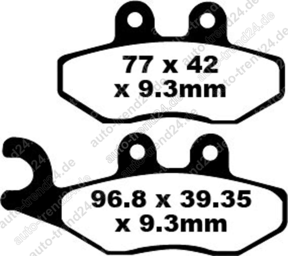 EBC Brakes FA174HH Kit Pastiglie Freno Anteriori In Sinterizzato - Per Moto KAWASAKI E HONDA, Omologate, Eintragungsfrei - 5