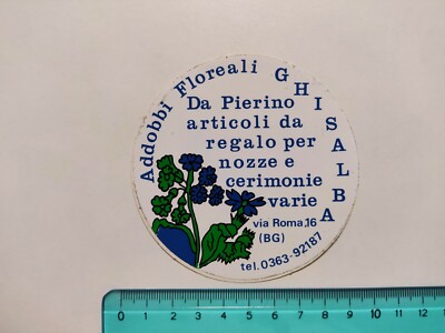 GHISALBA BERGAMO FLORI STICKER STICKER STICKER 80s ORIGINAL