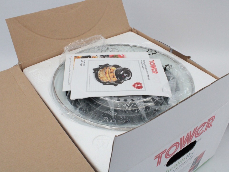 TOWER T14001 Health Fry 3 Low Fat Tier Air Fryer In Black R22 eBay