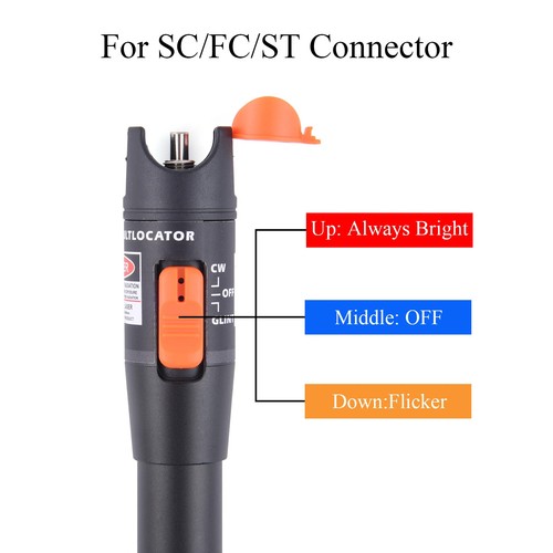 Fiber Optic Tester Tool Kit 5MW FTTH Optic Pen SC/FC Adjustable Power Meter Lot - 第 4/27 張圖片