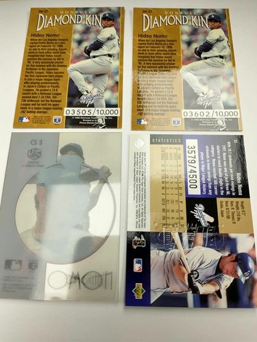 Hideo NOMO 1995 CLEAR SHOTS DIAMOND KING X2 & 1998 UD SPx Radiance - Picture 3 of 3