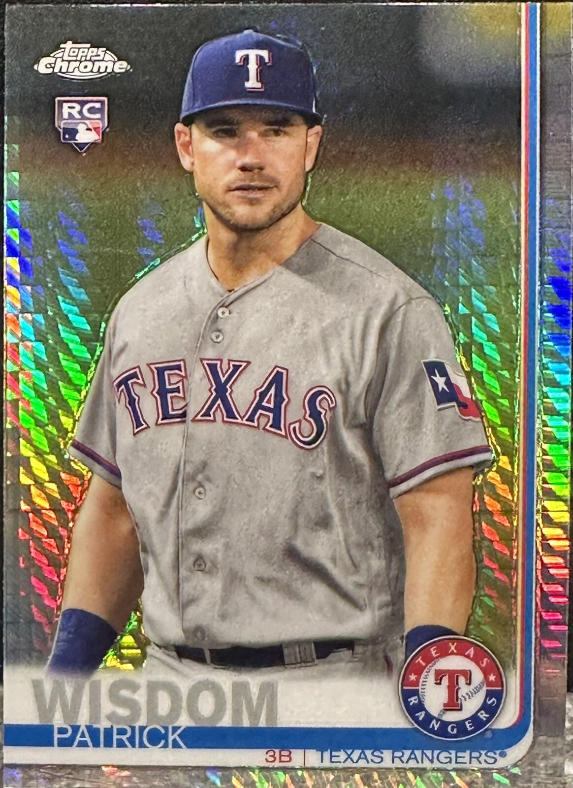 2019 Topps Chrome Prism Refractor #146 Patrick Wisdom RC Texas Rangers Cubs