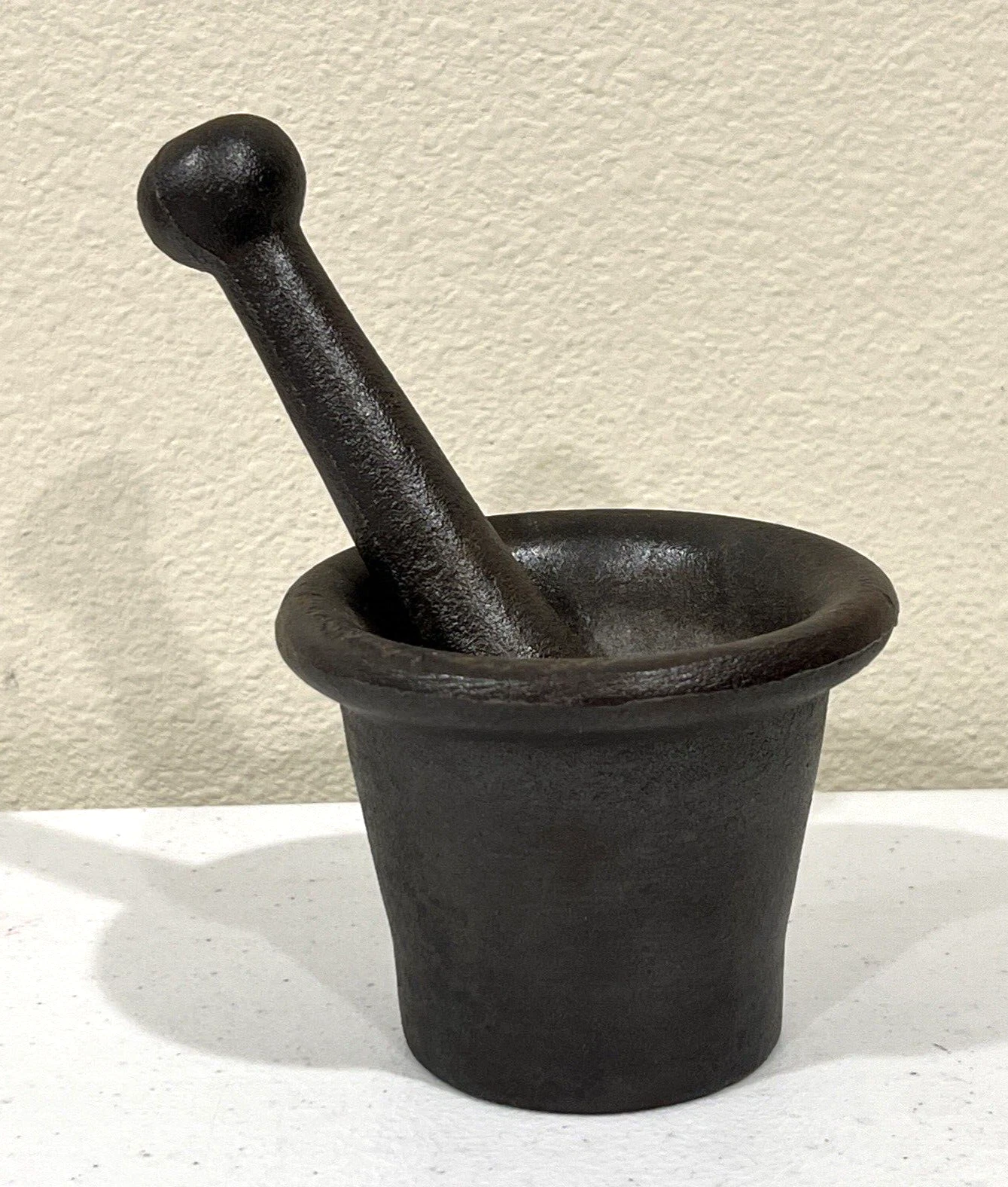 Small Vintage Cast Iron Pestle and Mortar