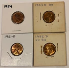 4 BU Lincoln cent coin collection  lot 103