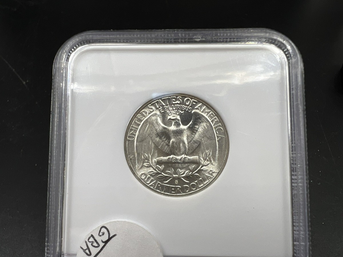 1945 S Washington Silver Quarter Coin MS67 NGC GEM BU Brown