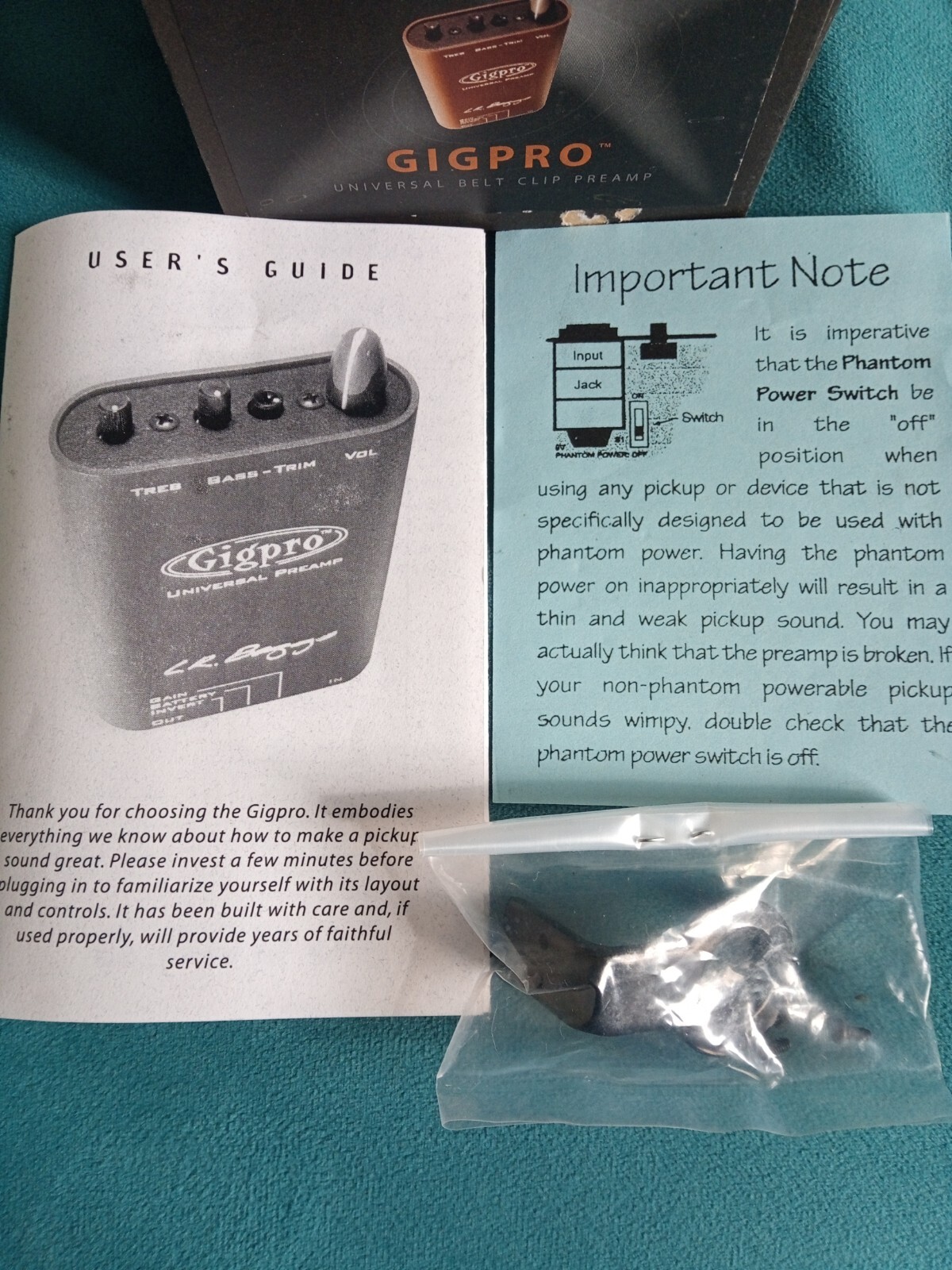 L R Baggs Gigpro belt clip preamp eBay