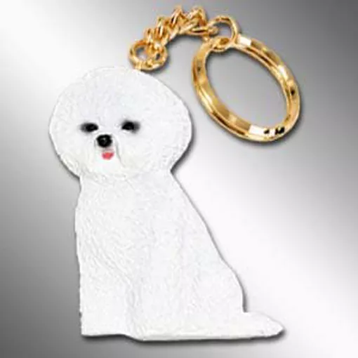 Bichon frise keychain sale
