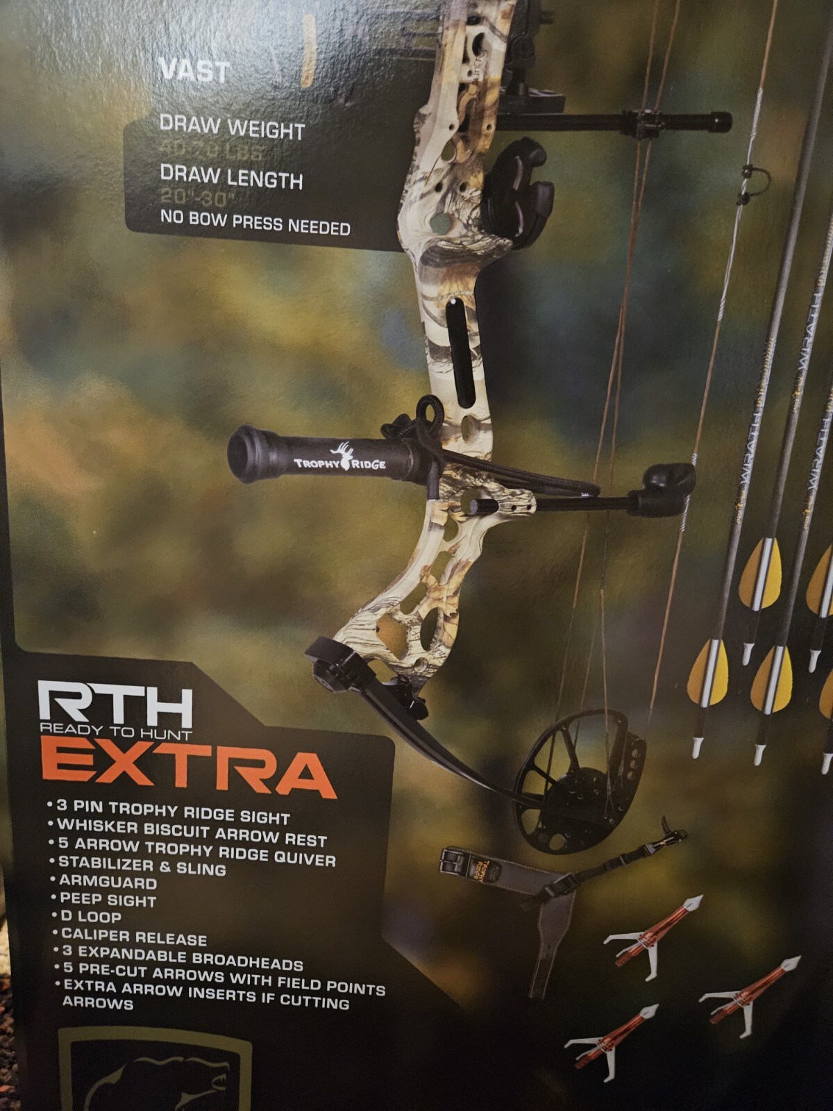 BEAR ARCHERY Vast RTH Extra Compound Bow Kit 4070lbs AVO4A2XOA7R